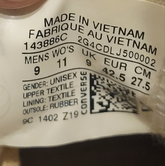 Converse Chuck Taylor All Star 70 High American Flag shoes Size 9 Mens Size 11 W - Picture 6 of 9